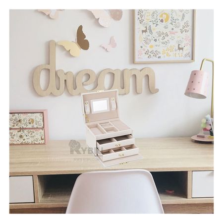 Joyero Organizador de 3 Niveles Espacioso Blanco