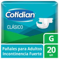 Pañales COTIDIAN Protección Adulta Talla G Paquete 20un