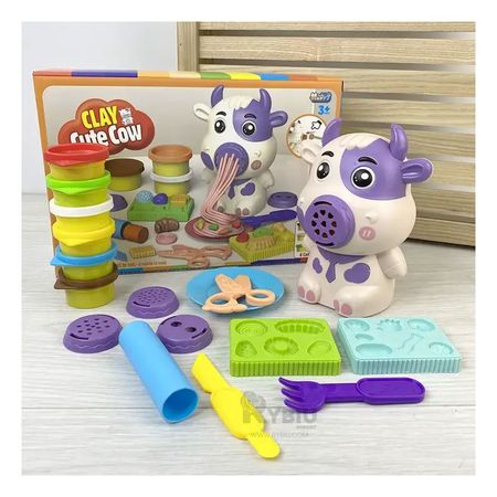 Set de plastilina de Niños con Accesorio de Vaca Tono Morado