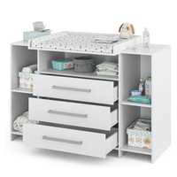 Comoda Cambiador de Bebe Premium Mateo Blanco Muebles Bonno
