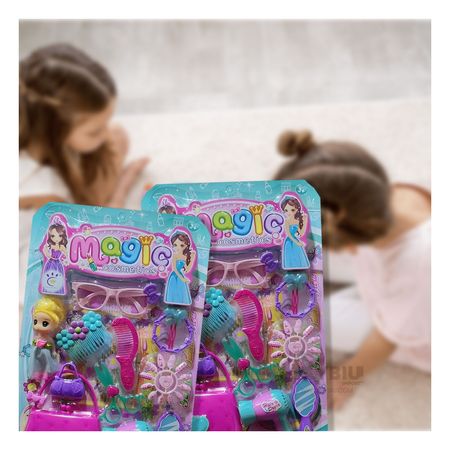 Set de Belleza con Cartera y Lentes para Niñas Color Morado