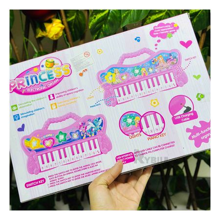 Piano Funcional con Sonido de Color Rosado Y+Papel de Regalo