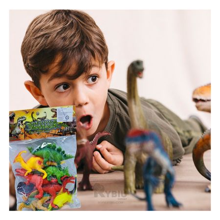 Set de Dinosaurios de Juguete con Accesorios en Multicolor