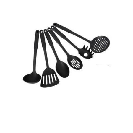 Set de Cucharones Utensilios de Cocina Negro 6 PCS