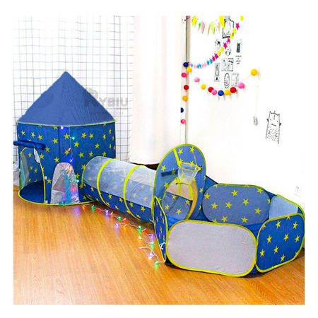 Juego de 3 Piezas de Carpa Infantil en Color Azul