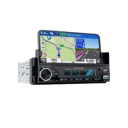 Autoradio 1 Din con Soporte al Celular BT/USB MP3