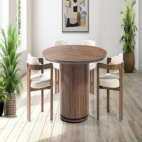 Comedor Dmuebles 4 sillas Pad - Blanco/Nogal