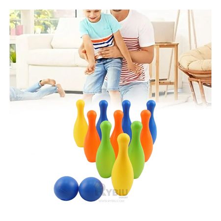 Juego de Bowling 10 Palos en Multicolor Y+Papel de Regalo