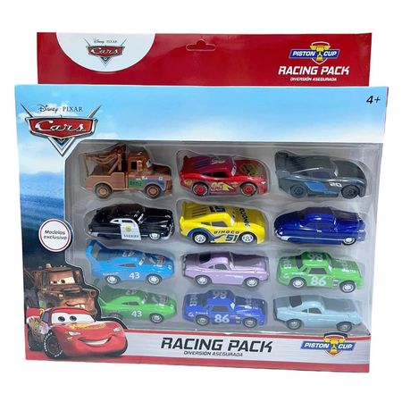 Set de Vehículos A Friccion Cars Racing Pack 12 Pcs