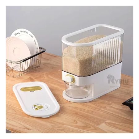 Dispensador Practico de Arroz en Blanco Y+Agendita