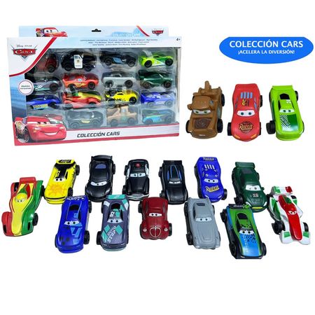 Set de Colección Coches A Fricción Pixar Cars 16 Pcs Set de Colección Coches A Fricción Cars 16 Pcs