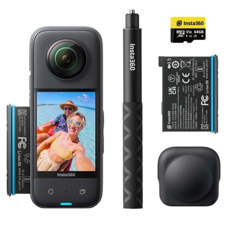 Insta360 X3 360 Action Camera - 5.7K 360° Paquete de Aventura