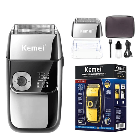 Shaver Kemei C/Patillero y Pantalla Digital 2 en 1  KM-2028 / PLATEADO Shaver Kemei C/Patillero y Pantalla Digital 2 en 1 KM-2028 / PLATEADO