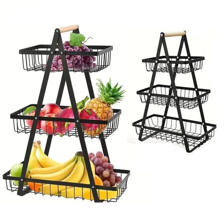 Organizador de 3 Niveles Cestas para Verduras y Frutas