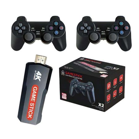 Consola Retro Game Stick X2 Plus 4K HD Psp Ps1 Sn64 30000 Juegos Incorporados Mandos Recargables Consola Retro Game Stick X2 Plus 4K HD PS1 PSP SN64 30000 Juegos con Mandos Recargables