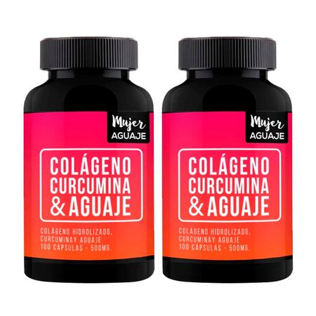 Colágeno, Curcumina y Aguaje 500 mg Mujer Aguaje Pack x 2