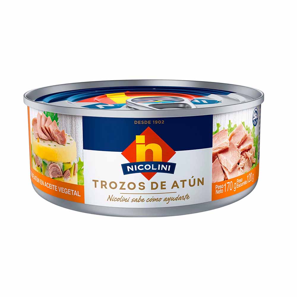 Trozos de Atún NICOLINI Lata 170g plazaVea Supermercado