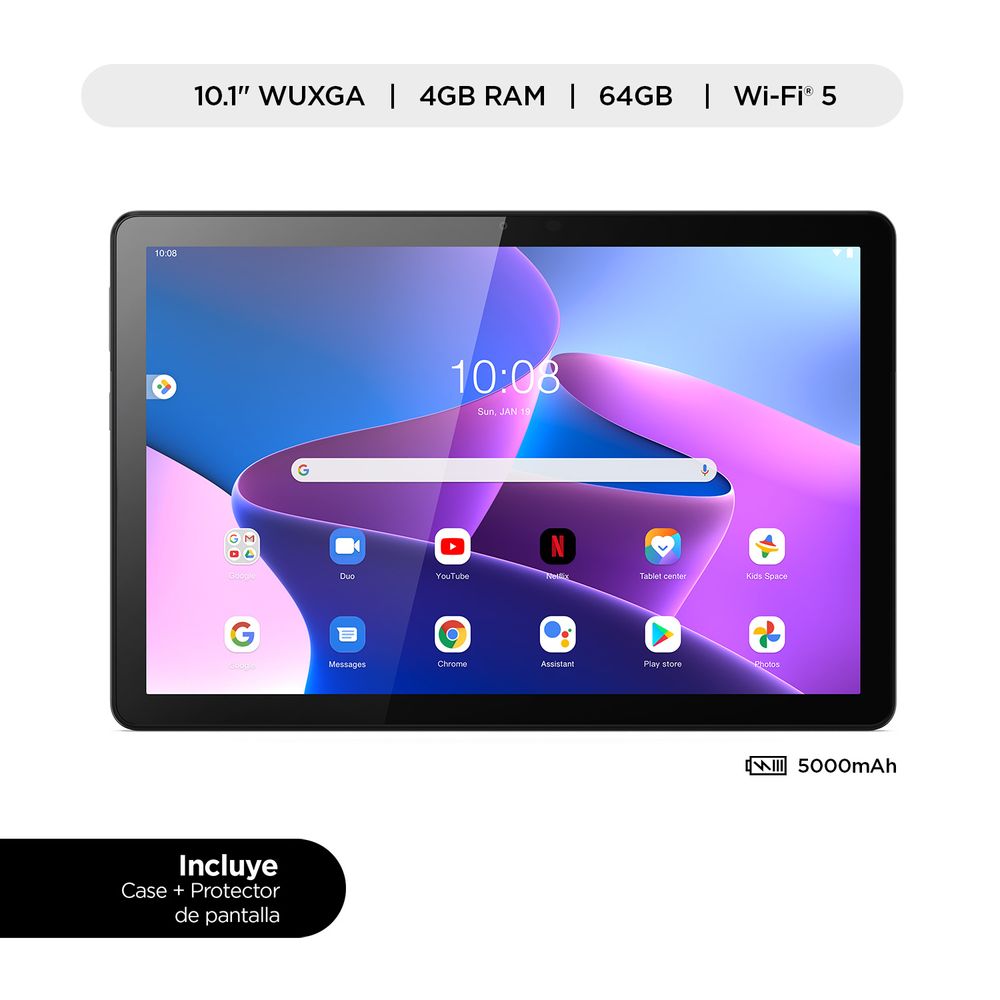 Tablet Lenovo Tab M10 3ra Gen 10.1"" 4GB RAM 64GB  ZAAE0069PE Storm Grey