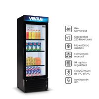 Vitrina Vertical VENTUS 220L LG-220LED Negro