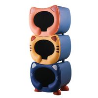 Estante Organizador de Juguetes para Niños 3 Niveles Multicolor Apilable