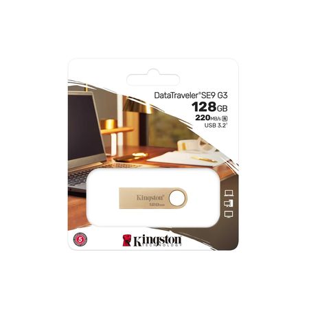 Unidad flash Kingston DataTraveler SE9 G3 - 128GB - USB 3.2 (Gen 1) Tipo A - 220MB/s