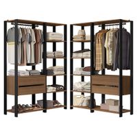 Ropero Valencia 358 cm Marrón/Negro 04