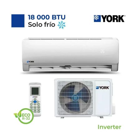 Aire Acondicionado York Split Pared De 18,000 Btu/H Inverter Frío Solo