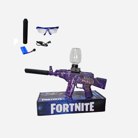 Juguete MP7 Hidrogel con Linterna , Láser y Silenciador de Diseño Fortnite