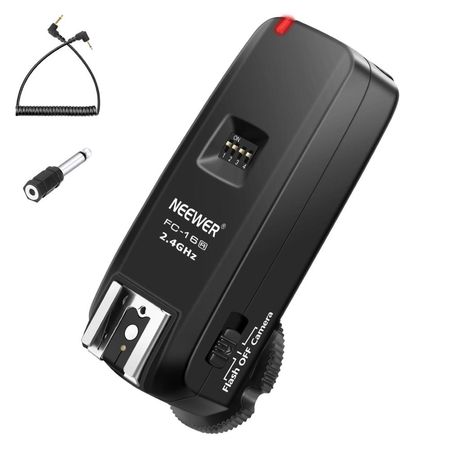 Neewer FC16 Multi Canal 2.4GHz 3en1 Inalámbrico De Zapata Caliente Flash Receptor Para Canon Y Nikon