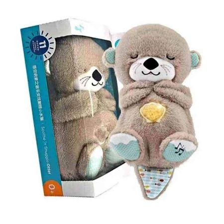 Peluche Nutria que Respira con Luces y Movimiento Beige