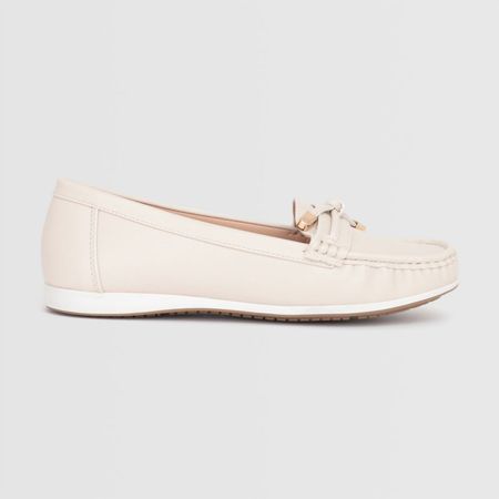 Mocasines Madison Para Mujer Laces Beige Talla 38