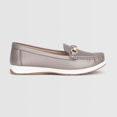 Mocasines Madison Para Mujer Hebi Gris Talla 39