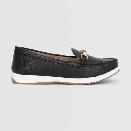 Mocasines Madison Para Mujer Hebi Negro Talla 38