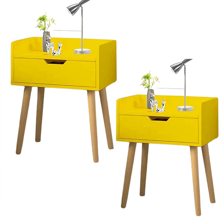 Velador x2und Samu Amarillo AMORE HOME