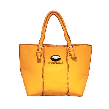 Cartera beWorthy de Cuero Amarillo Grande