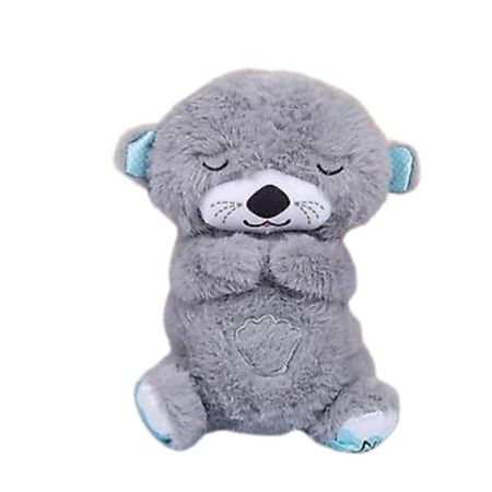 Peluche Nutria que Respira con Luces y Movimiento Gris