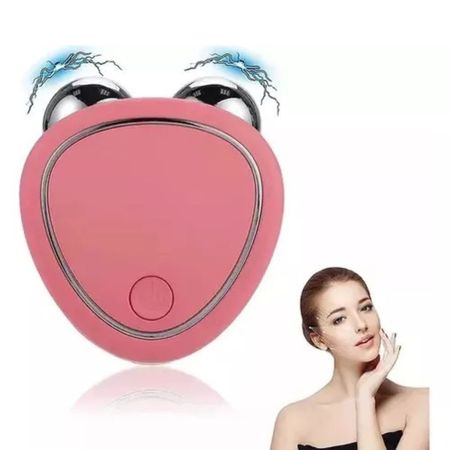Masajeador Facial con Microcorriente Rosa