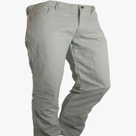 Pantalon Drill Clasico 100% Algodón Hombre Gris Talla 32