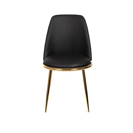 Silla con Asiento Acolchado Modelo Golden Color Negro