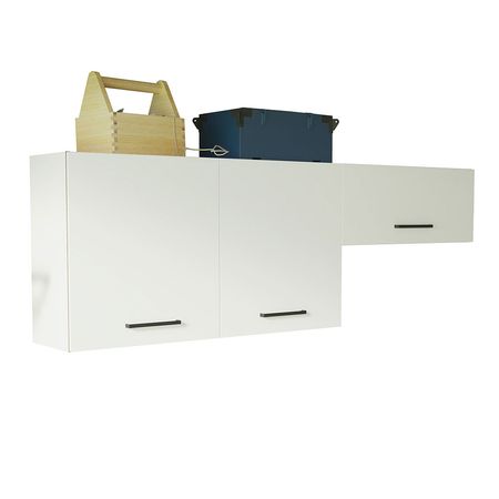 Kit Gabinete Superior Almacenamiento Garaje 200 cm Blanco