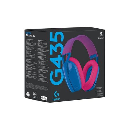 Auricular Logitech G435 LIGHTSPEED Wireless Gaming Headset - tamaño completo - Azul