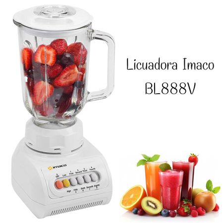 Licuadora Imaco Vaso de Vidrio BL888 - Blanco