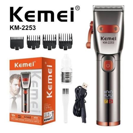 Kemei Maquina de Cortar Cabello de Barbero Profesional KM-2253