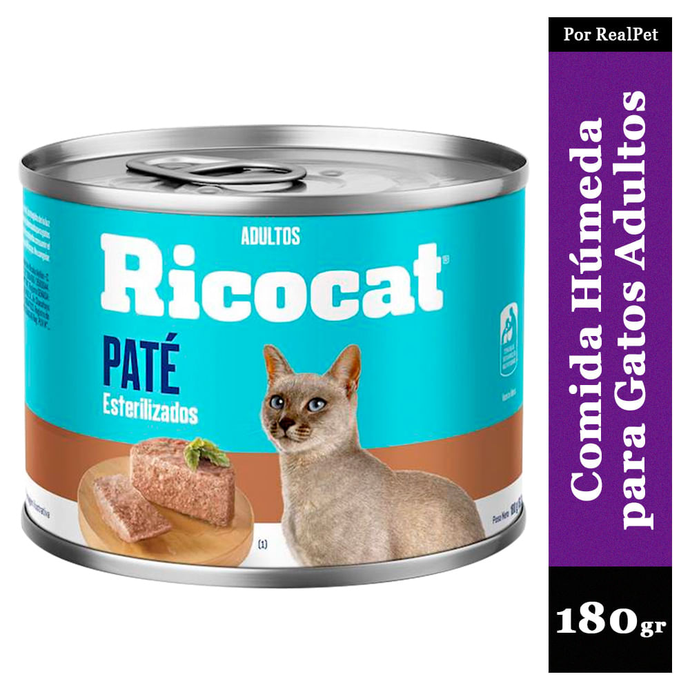 Paté para Gato Adulto Esterilizado Ricocat 180gr