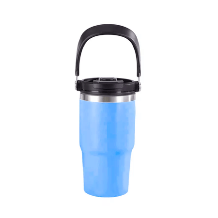 Termo de Acero Inoxidable con Asa Portable 600 ml Curva Celeste