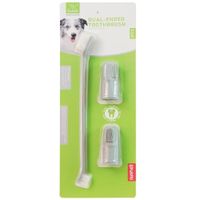 Kit De 1 Cepillo De Diente Y 2 Dedo Para Mascotas