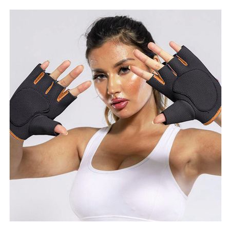 Guantes Deportivos Estandar de Neopreno en Color Naranja