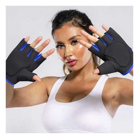 Guantes Deportivos Estandar de Neopreno en Color Azul