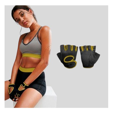 Guantes de Facil Uso Deportivos en Color Amarillo Y+Agendita