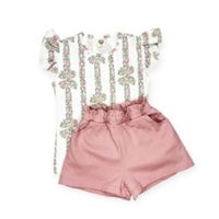 Conjunto Niña Flores Rosa